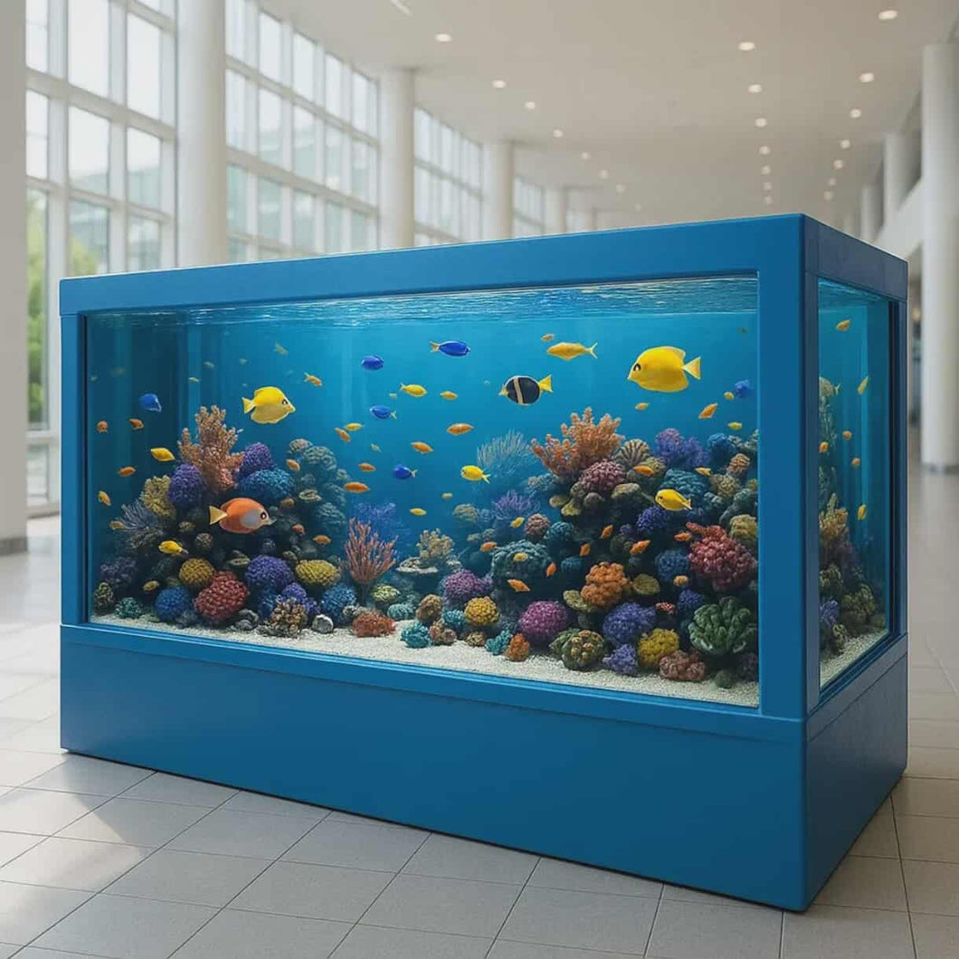 Large Fiberglass Aquarium Display Tank with Acrylic Viewing Window
