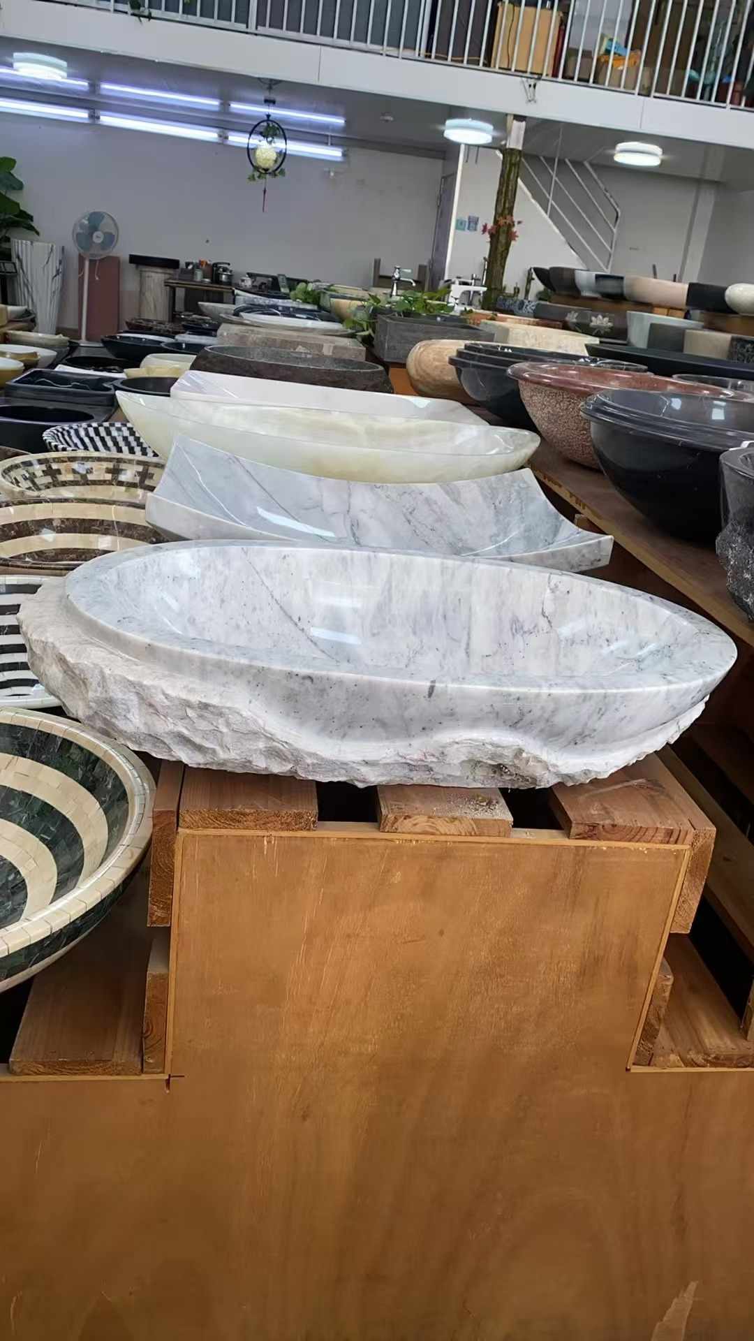 Natural  Stone Stunning Showcase of Granite Vessel Sinks Textures of Each Hand-Carved Piece