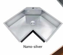 Cargar imagen en el visor de la galería, V-Shaped Corner Kitchen Sink 304 Stainless Steel Undermount Single Bowl
