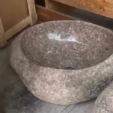 Natural Stone Vessel Sink – Organic Bathroom Basin with Elegant & Modern Style Blend