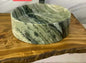 Natural Stone Artistry a Green Marble Vessel Sink with Unique Veining Bringing Organic Beauty and Sculptural Design
