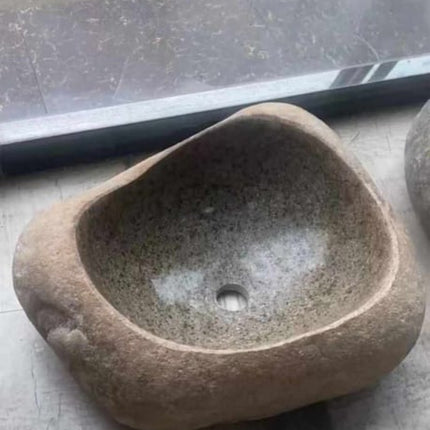 Crafted Natural Stone Sink Each Piece is Unique Showcasing the Natural Beauty and Variations of the Stone Vessel Basin
