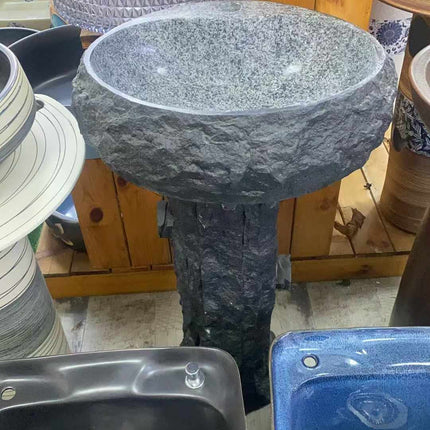 Black Natural  Stone and Modern Wash Basin