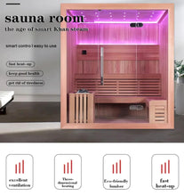 Cargar imagen en el visor de la galería, Sauna Red Cedar Wood Room Indoor &amp; Outdoor Far Infrared Dry(PRE-ORDER)
