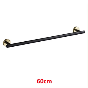 Gold & Black 4 Pieces towel rack Bathroom Hardware Set Wall Mounted