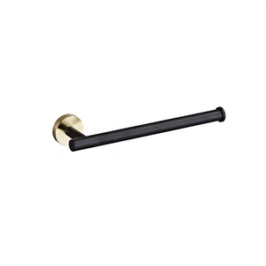 Gold & Black 4 Pieces towel rack Bathroom Hardware Set Wall Mounted