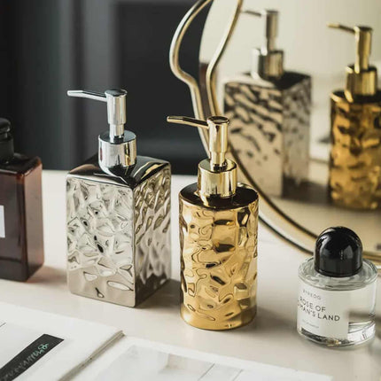 Gold Silver Finished Countertop Hammered Design Handmade Soap