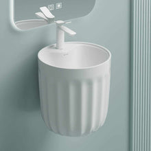 Load image into Gallery viewer, White Bathroom Sink Ceramic Hanging Wash Hand Basin
