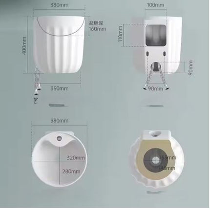 Weißes Badezimmerwaschbecken aus Keramik, hängendes Handwaschbecken 