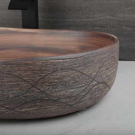 Oval Shape Table Top Wash Basin Counter top Vessel Sink Bathroom Porcelain Sink