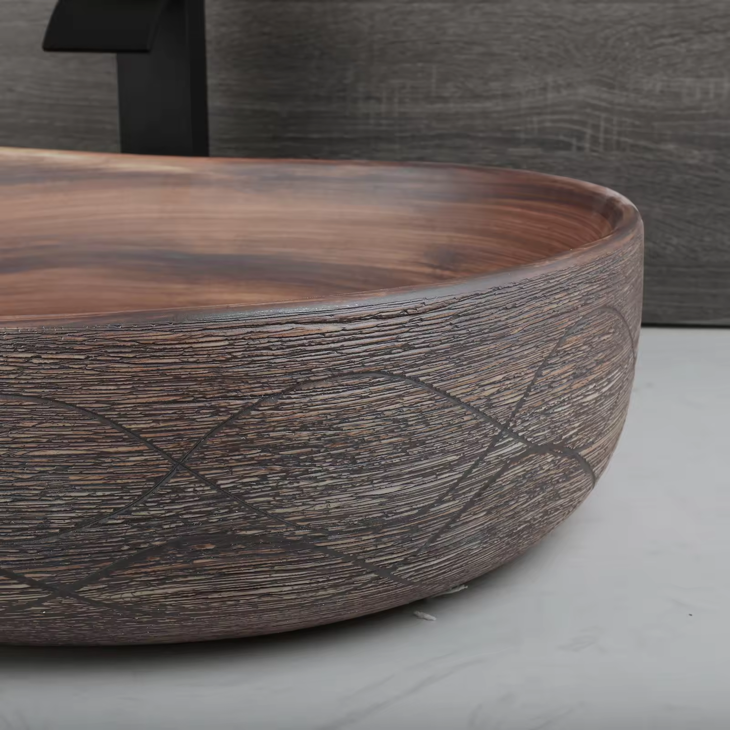 Oval Shape Table Top Wash Basin Counter top Vessel Sink Bathroom Porcelain Sink