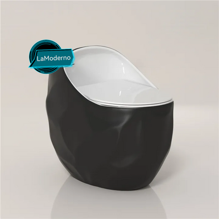 A black and white egg-shaped toilet bowl with a dual flush system.

black white toilet bowl
egg shaped toilet wc
modern curved toilet
dual flush toilet bowl
designer bathroom toilet
one piece ceramic toilet
modern sanitary ware toilet
two tone bathroom toilet