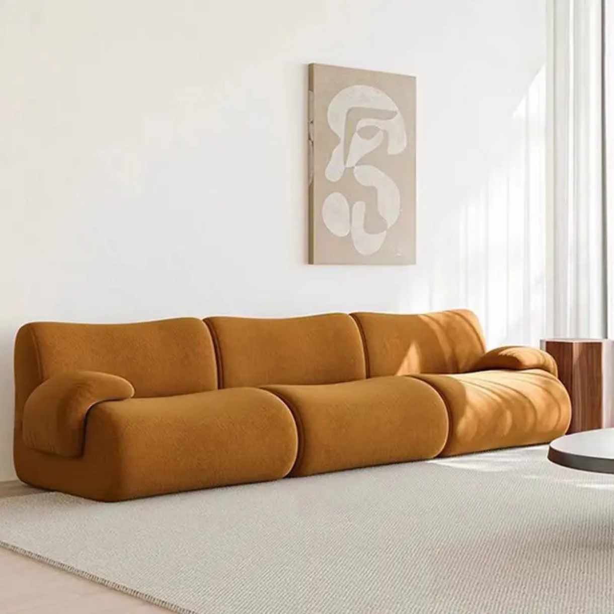 Minimalist Sectional Corner Sofa Set – Modern Living Room Couch with Sponge Filling