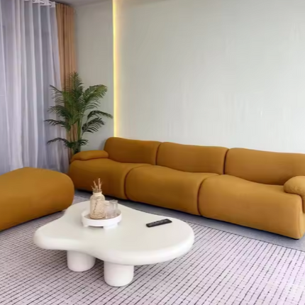 Minimalistisches Ecksofa-Set – Modernes Wohnzimmersofa mit Schaumstoffpolsterung