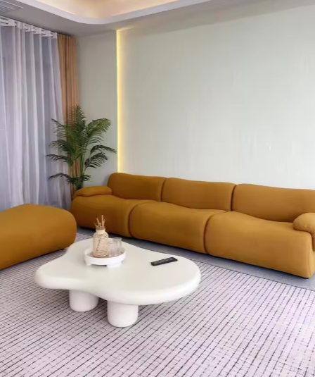 Minimalist Sectional Corner Sofa Set – Modern Living Room Couch with Sponge Filling