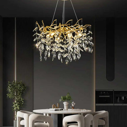 Interior Hotel Stair Pendant Lamp Modern Luxury Ceiling Led Crystal Chandelier Pendant Light