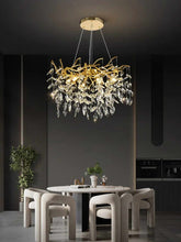 Load image into Gallery viewer, Interior Hotel Stair Pendant Lamp Modern Luxury Ceiling Led Crystal Chandelier Pendant Light
