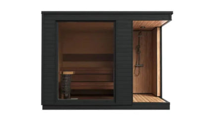 Sauna vapeur extérieur 6 personnes, cabine de douche en bois de luxe avec douche (PRÉCOMMANDE) 