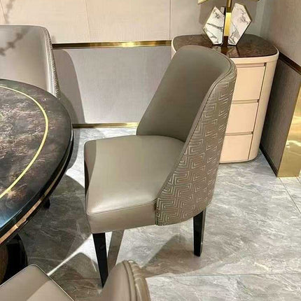 Elegant Round Brown and Gold Marble Stainless Steel Versace Medusa Dining Table  and Chairs - Luxurious Design for Sophisticated Dining Experiences