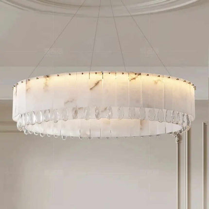 Lustre en marbre et laiton pour salon/salle à manger, suspension pour la maison