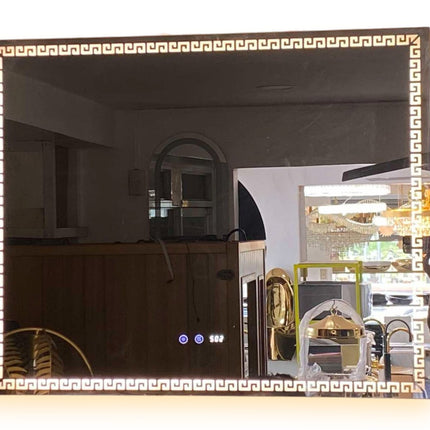Tricolor LED Smart Square Versace Mirror with Anti-Fog