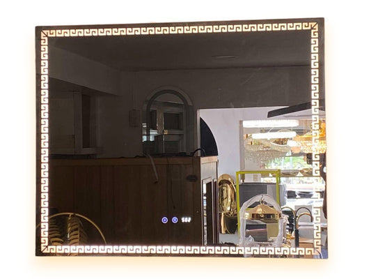 Tricolor LED Smart Square Versace Mirror with Anti-Fog
