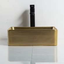 Load image into Gallery viewer, Modern Style  Hand Wash Gold Ceramic Basin
