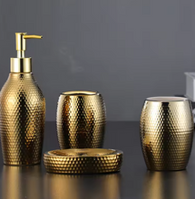 Load image into Gallery viewer, Luxury Porcelain Bathroom Accessories Set with Lotion and Soap Dispenser
