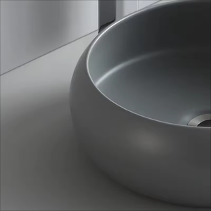 Modern Art Grey Round Wash Basin Round Counter Top