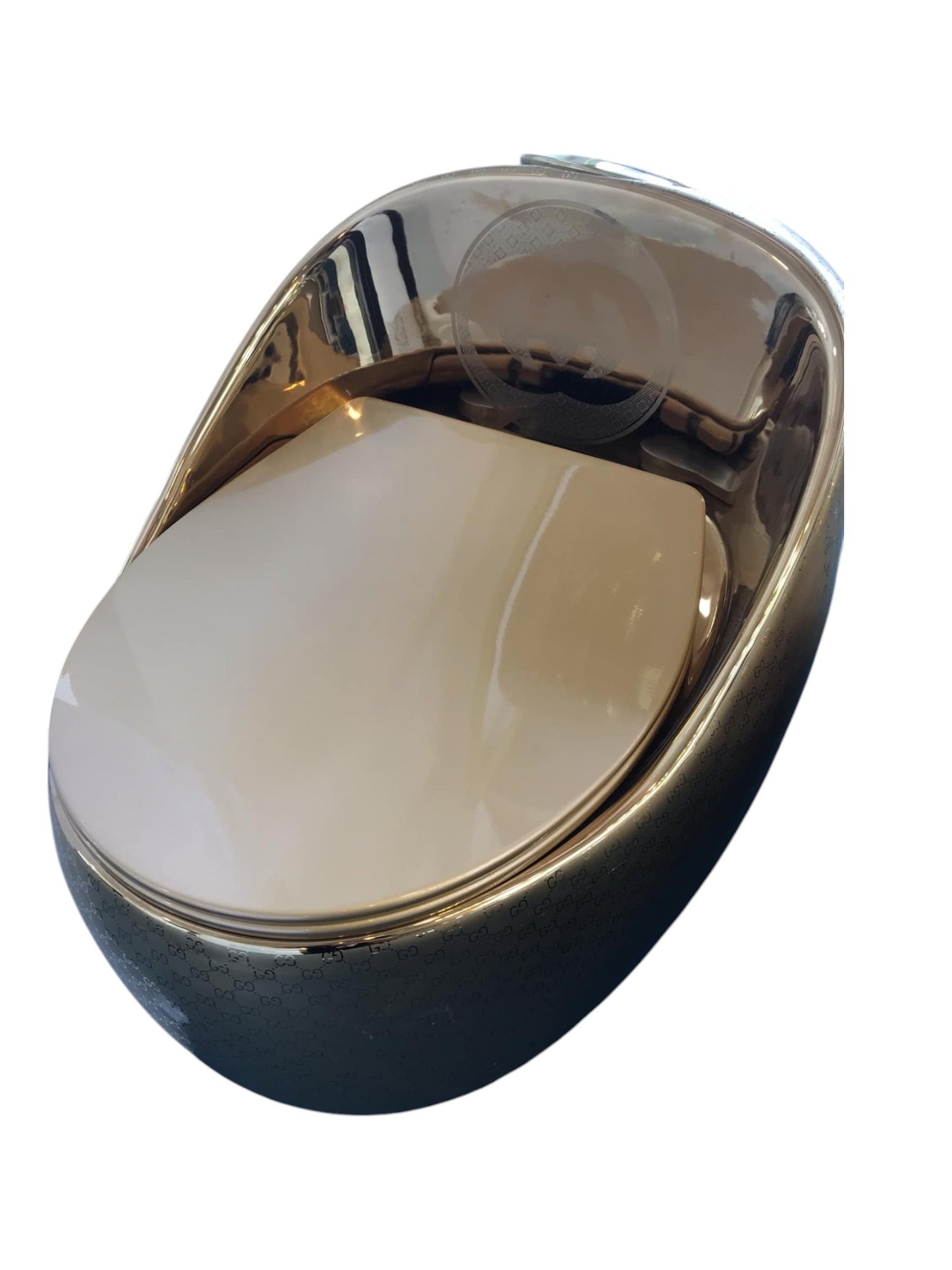 Gold Egg Toilet Bowl Gucci Inspired Luxury Modern Style Electroplated