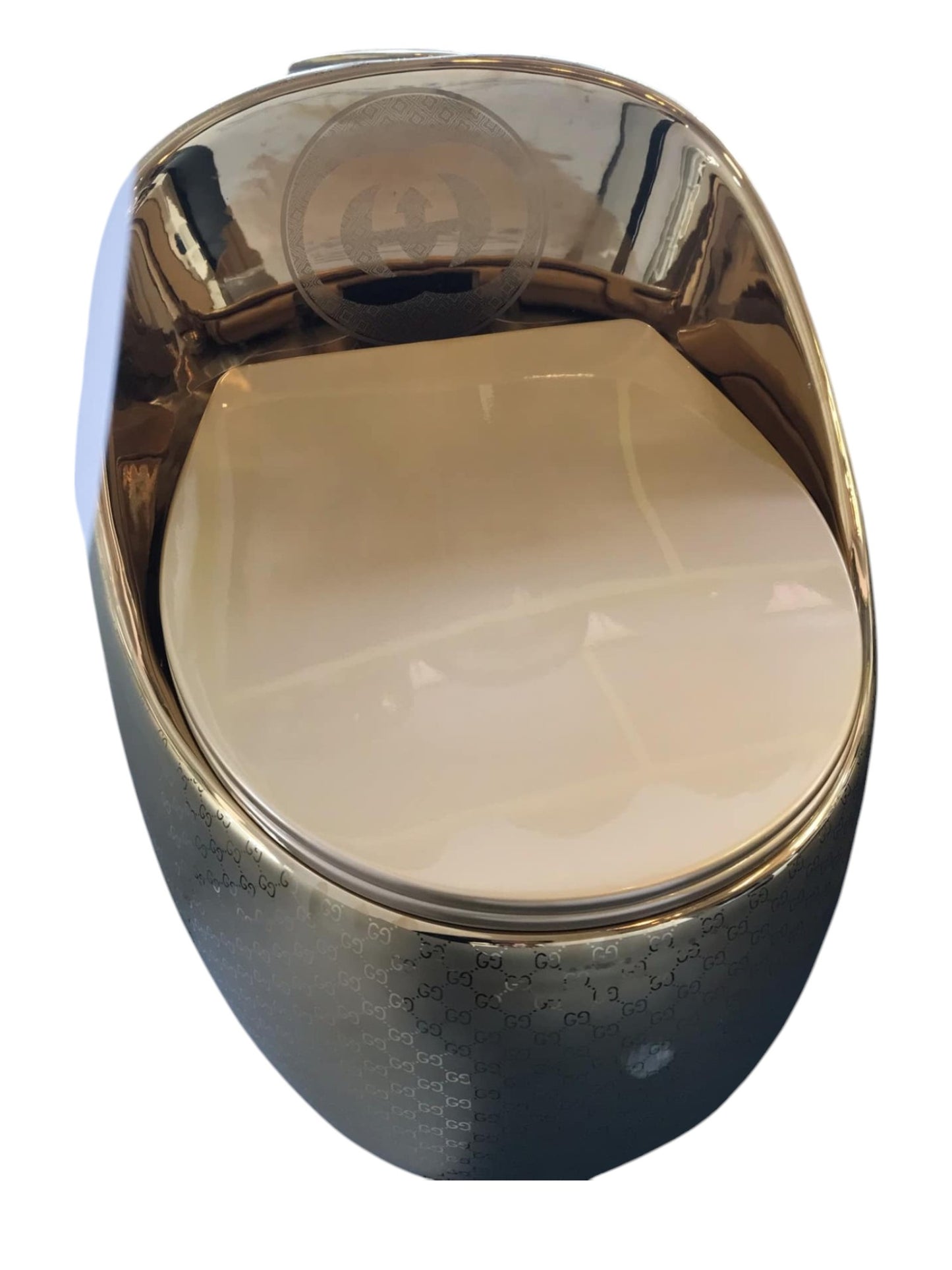 Gold Egg Toilet Bowl Gucci Inspired Luxury Modern Style Electroplated