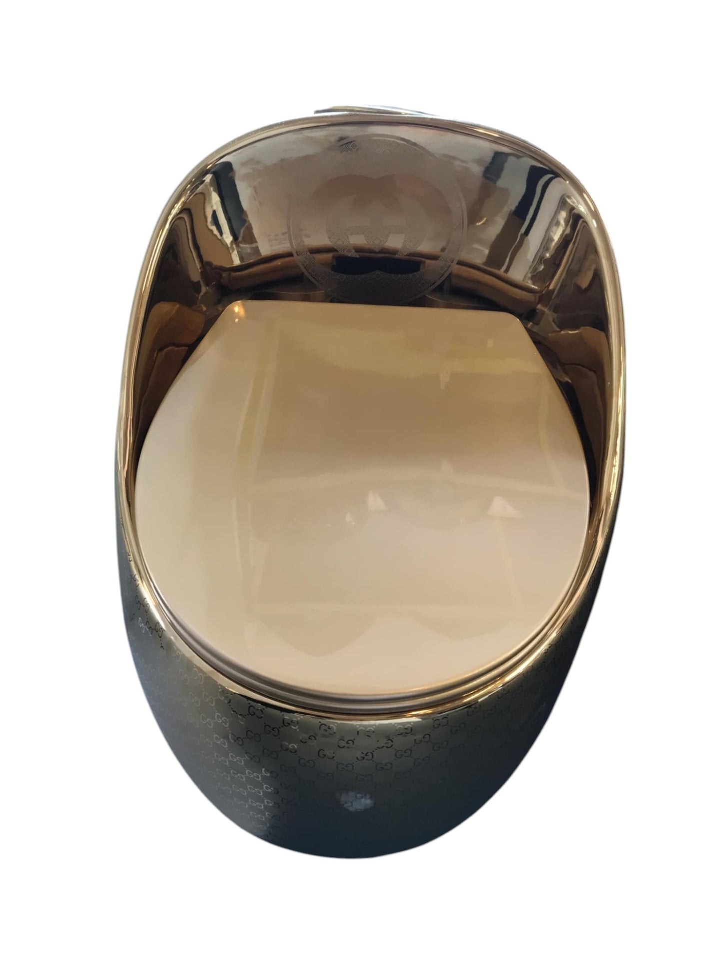 Gold Egg Toilet Bowl Gucci Inspired Luxury Modern Style Electroplated