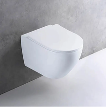 Load image into Gallery viewer, Rimless Ceramic Sanitary Ware One Piece White Wall Hung Wc Toilet For Bathroom
