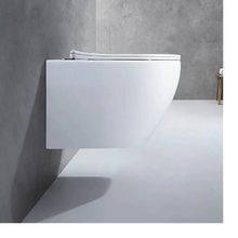 Load image into Gallery viewer, Rimless Ceramic Sanitary Ware One Piece White Wall Hung Wc Toilet For Bathroom
