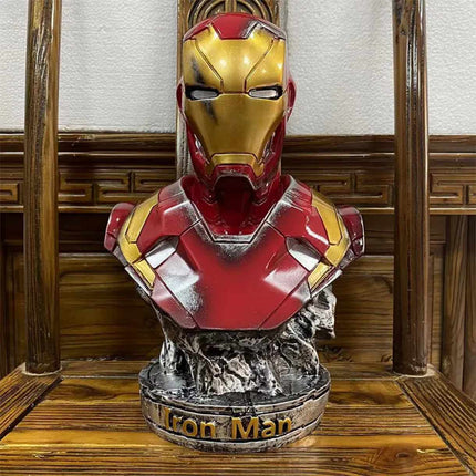Iron Man Battle Damaged Bust Resin Statue Home Décor