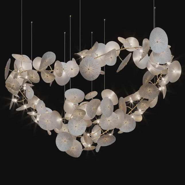 Modern Luxury White Umbrella Pendant Chandelier Elegant Ceiling Light