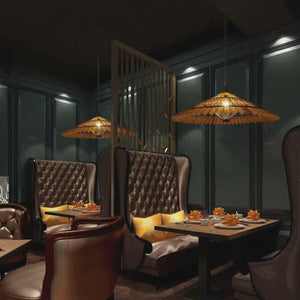 Handmade Rattan Chandelier Natural Bamboo Pendant Lighting