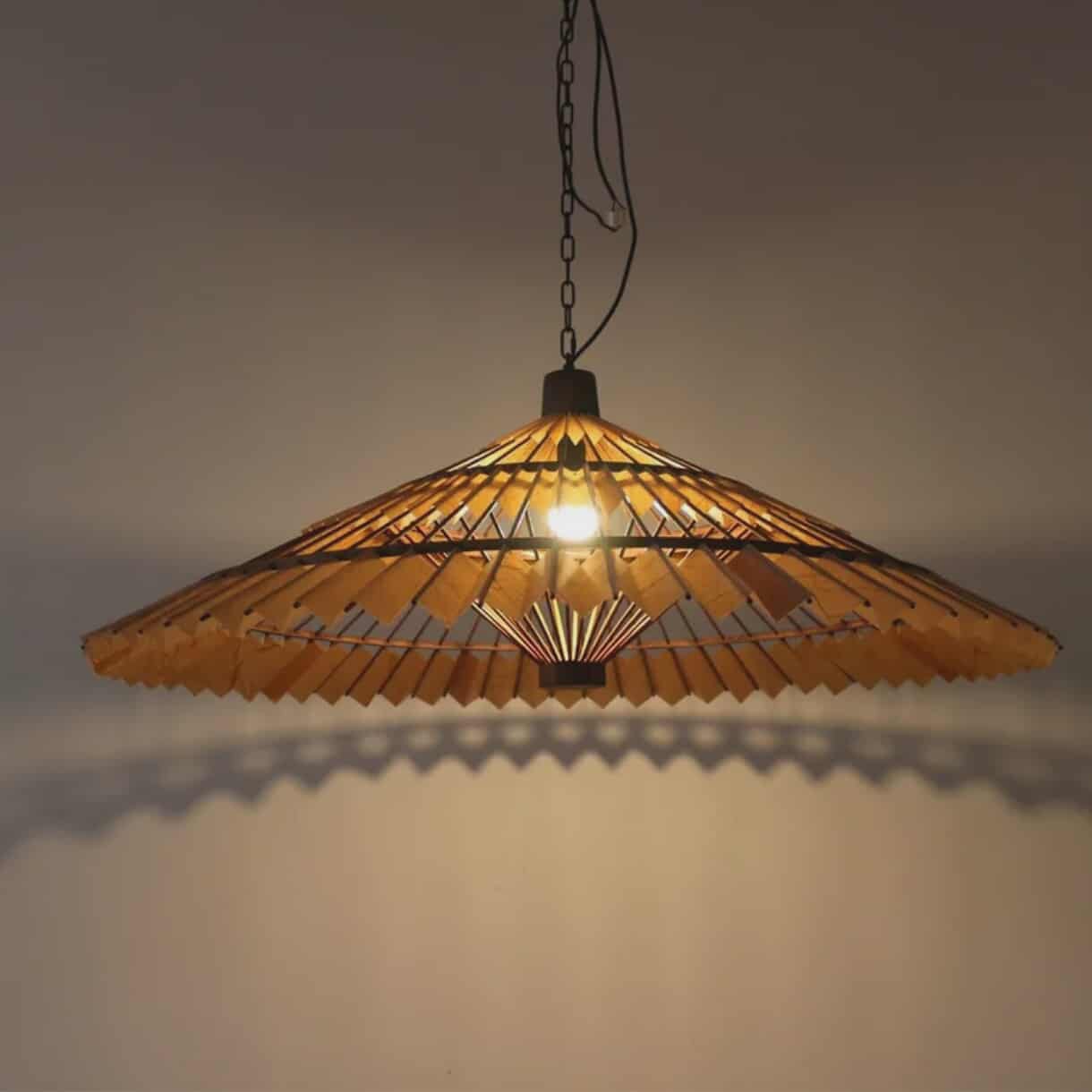 Handmade Rattan Chandelier Natural Bamboo Pendant Lighting