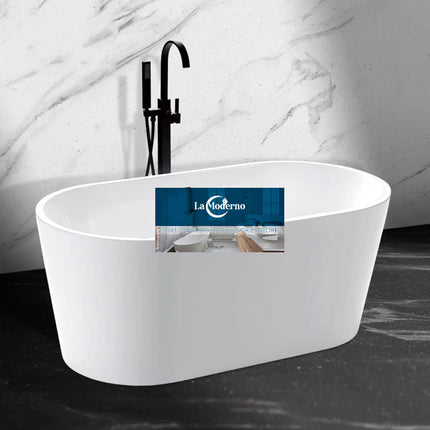 Light Luxury Modern Freestanding Acrylic Bathtub 60 Inch 135cm Soaking Tub with Drainer for Hotel Use - bathtub