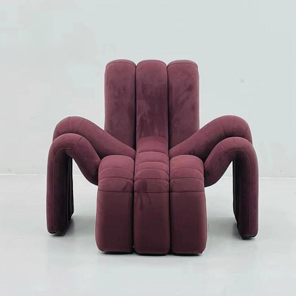 Maroon lounge chair with wavy design on a white background

nordic velvet lounge chair
modern single sofa chair
velvet armchair for living room
cafe lounge chair
modern armchair sofa
velvet relaxing chair
scandinavian style armchair
hotel lounge chair
modern velvet accent chair