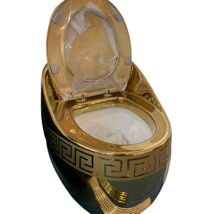 A luxury electro plated pure gold Versace egg-type toilet with the lid up, showcasing the interior of the bowl.

gold toilet bowl
egg shaped toilet wc
electroplated gold toilet
luxury ceramic toilet
modern luxury bathroom toilet
designer toilet bowl
premium sanitary ware toilet
gold wc toilet

