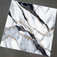 Load image into Gallery viewer, 60x60cm electroplated porcelain tile with high-gloss marble design, modern luxury interior floor tile, non-slip and durable finish

