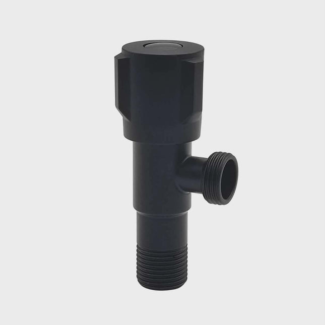 Black valve on a white background