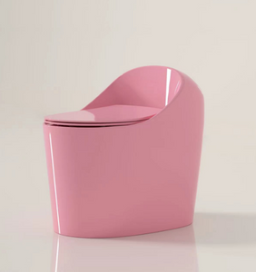 Pink Modern Design Floor Standing WC Toilet Siphon Jet Flushing One Piece Ceramic Toilet