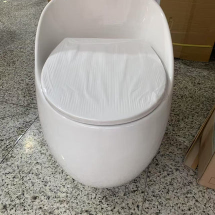 Ceramic Egg Shape Toilet White Design White Color Bathroom Egg Shape Toilet