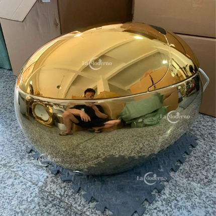 Gold spherical object with reflective surface on a textured floor, brand 'La Moderno' visible.

egg shape toilet bowl
luxury gold toilet bowl
led toilet bowl
porcelain wc commode
modern bathroom toilet
luxury sanitary ware
hotel bathroom toilet
designer toilet bowl
premium wc toilet
modern luxury toilet
