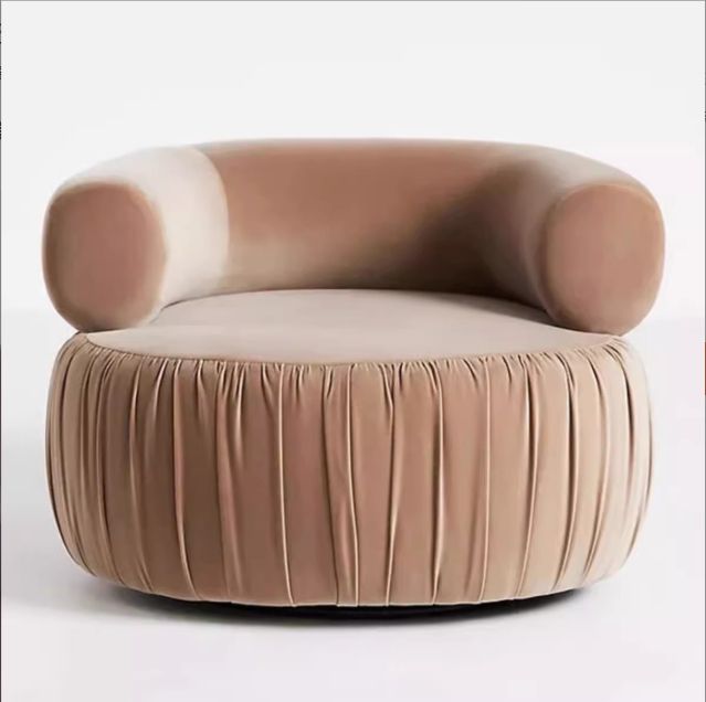 Modern chair with a pleated base and cylindrical backrest on a white background

nordic round sofa chair
modern lazy lounge chair
luxury round accent chair
hotel lounge sofa chair
beauty salon lounge chair
modern single sofa chair
nordic luxury lounge chair
round upholstered sofa chair
modern leisure chair