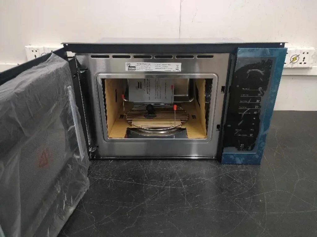 Built-In Black Microwave Oven Modern Compact Kitchen Appliance