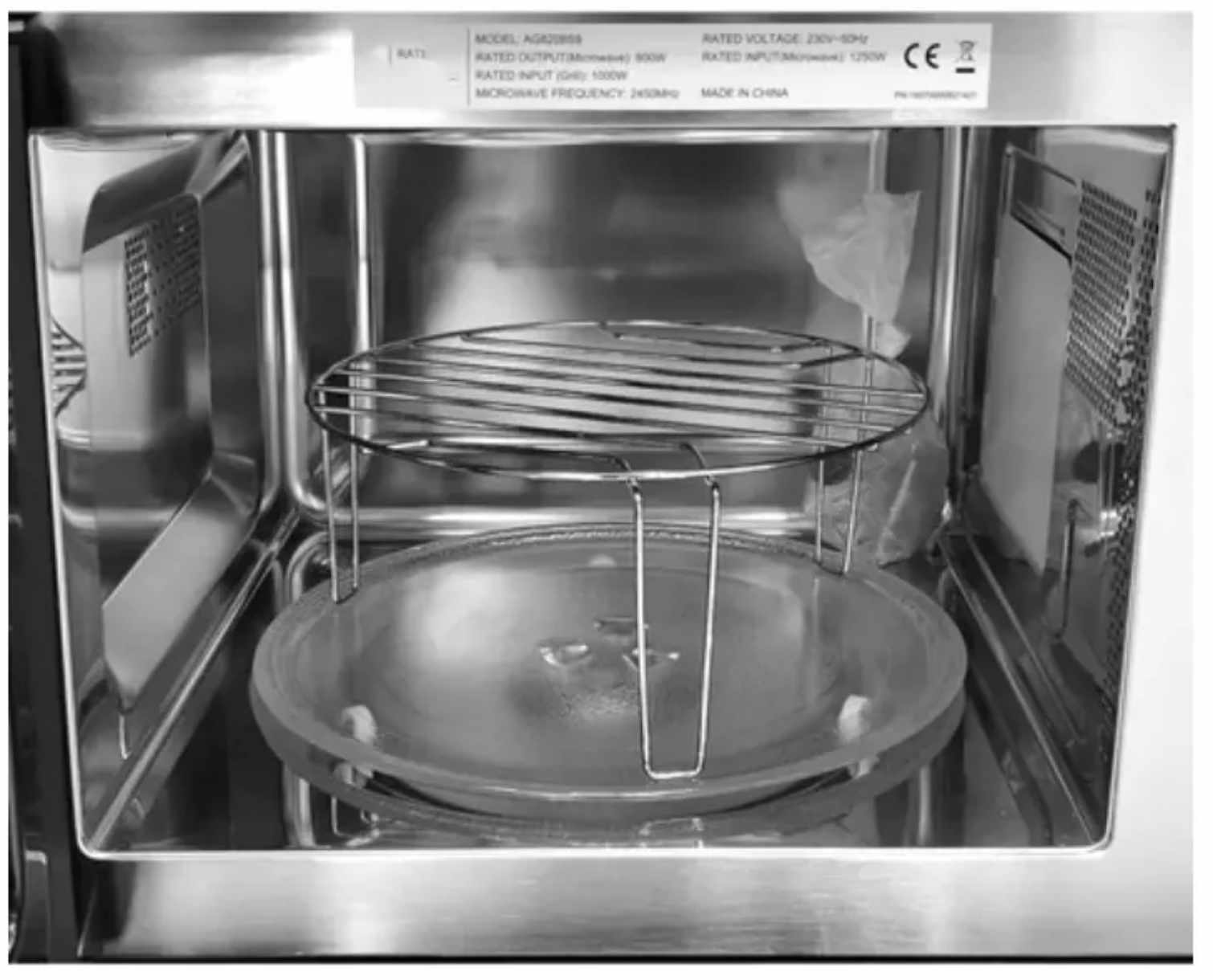 Built-In Black Microwave Oven Modern Compact Kitchen Appliance