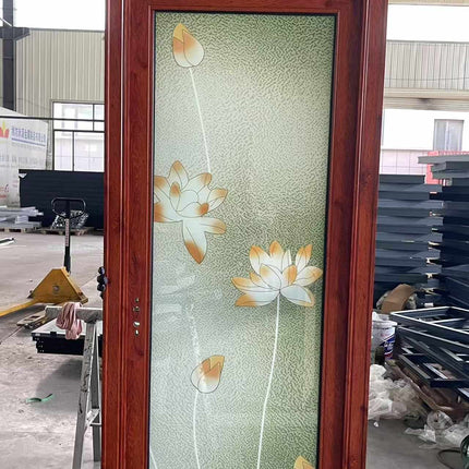 Double Tempered Glass Frosted Doors 80x210cm Crystly Decorative Glass Cheap Interior Doors